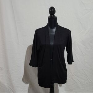 Wilfred Free cardigan Aritzia black open sweater cocoon XXS fall winter neutral